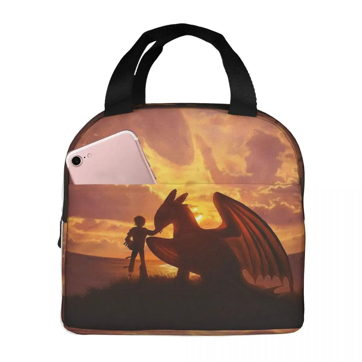 How To Train Your Dragon Lunch Bags Insulated Bento Box Lunch Tote Picnic Bags Cooler Thermal Bag for Woman Student Work