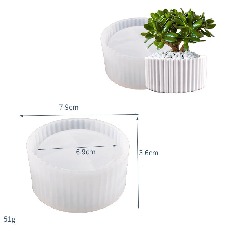 Large Silicone Planter Molds Garden Plants Pot Concrete Molds Rectangle Cement Flowerpot Succulent Pots Clay Molds Home Crafts