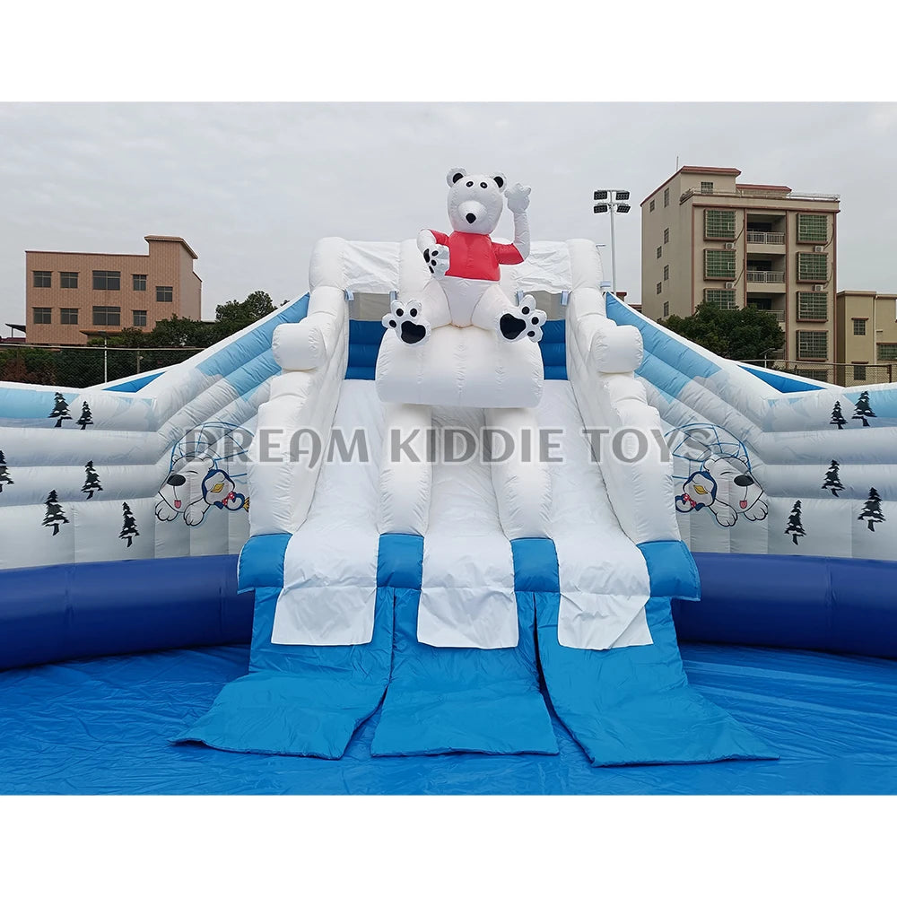 16m Inflatable water park pool and slide combination inflatable commercial water slide Amusement park Equipment