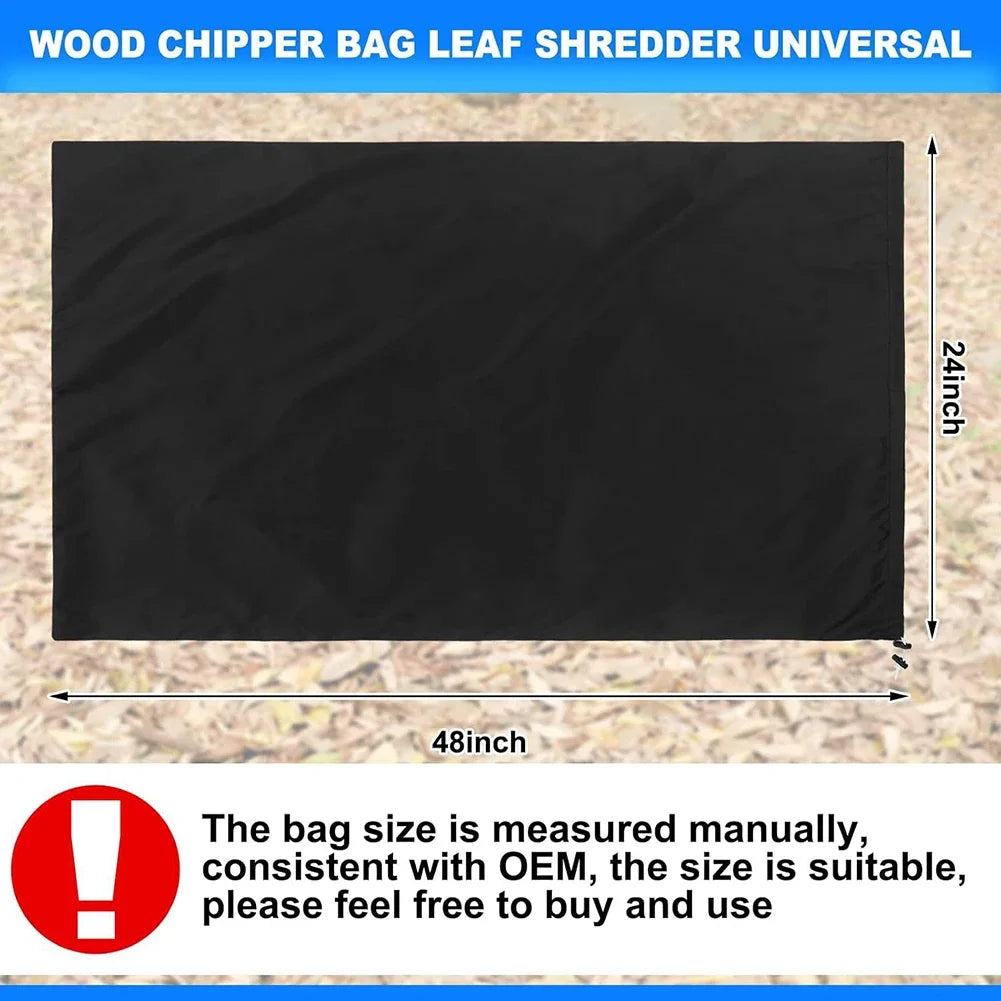 24 X 48 Inches Wood Chipper Bag Leaf Shredder Chip Machine Bag Reusable Lawn Cleaner Bag Garden Leaf Bag Leaf Collection Bag