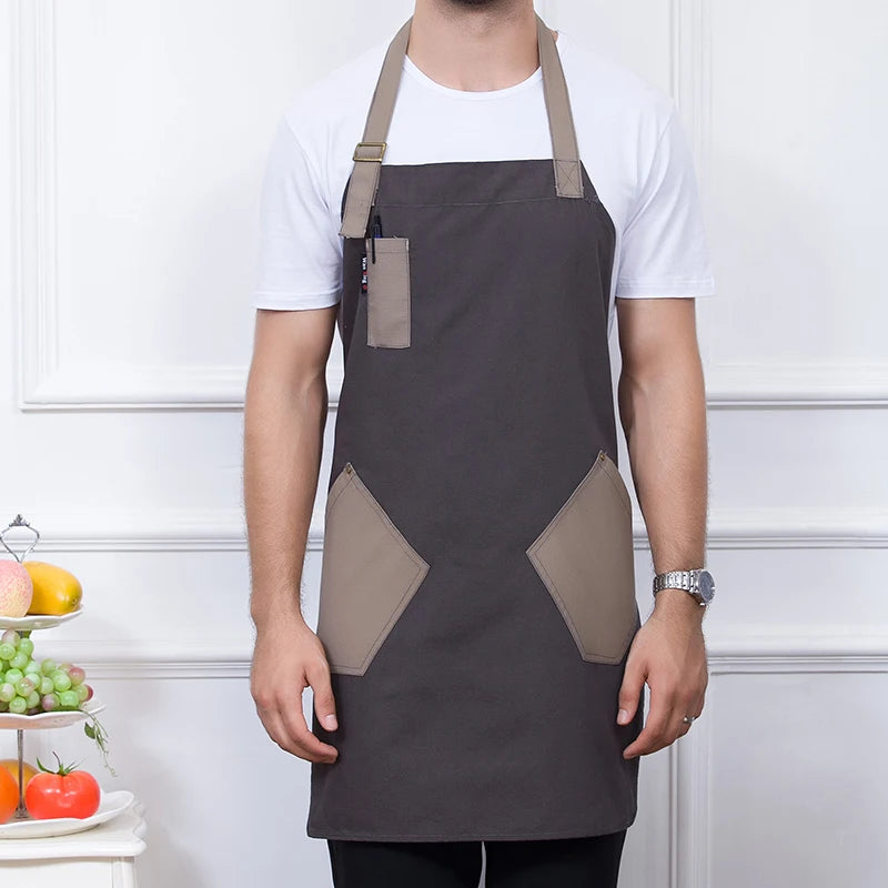 Professional Business Server Apron for Kitchen Cleaning Cooking Protective Cover Clothes Women and Men Hospitality Uniform Logo