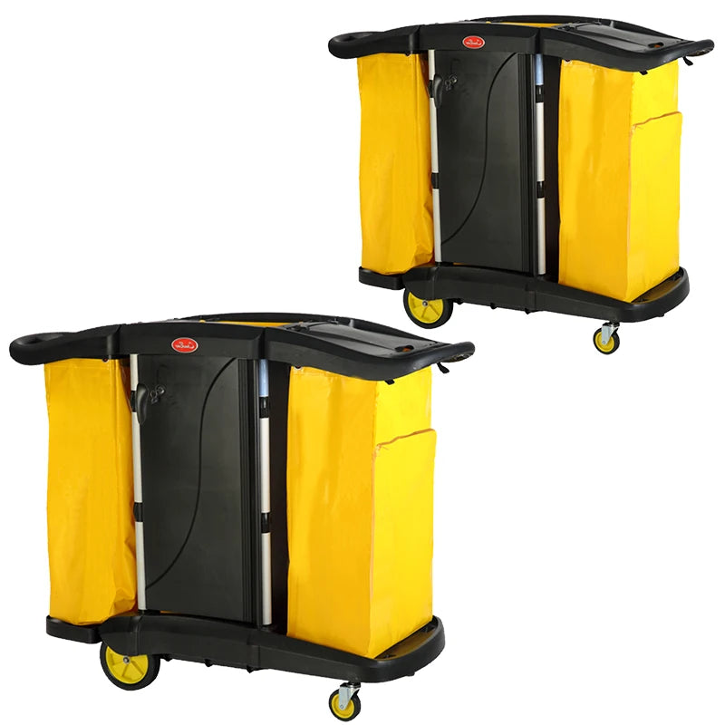 Wholesale durable commercial multifunctional plastic hotel cleaning wringing trolley cart housekeeping/construction service cart