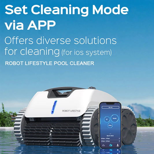 Robotic Swimming Pool Cleaner Wireless Automatic 3312 PRo Wifi App Control More Accurate Route Planning Select Cleanning Modes