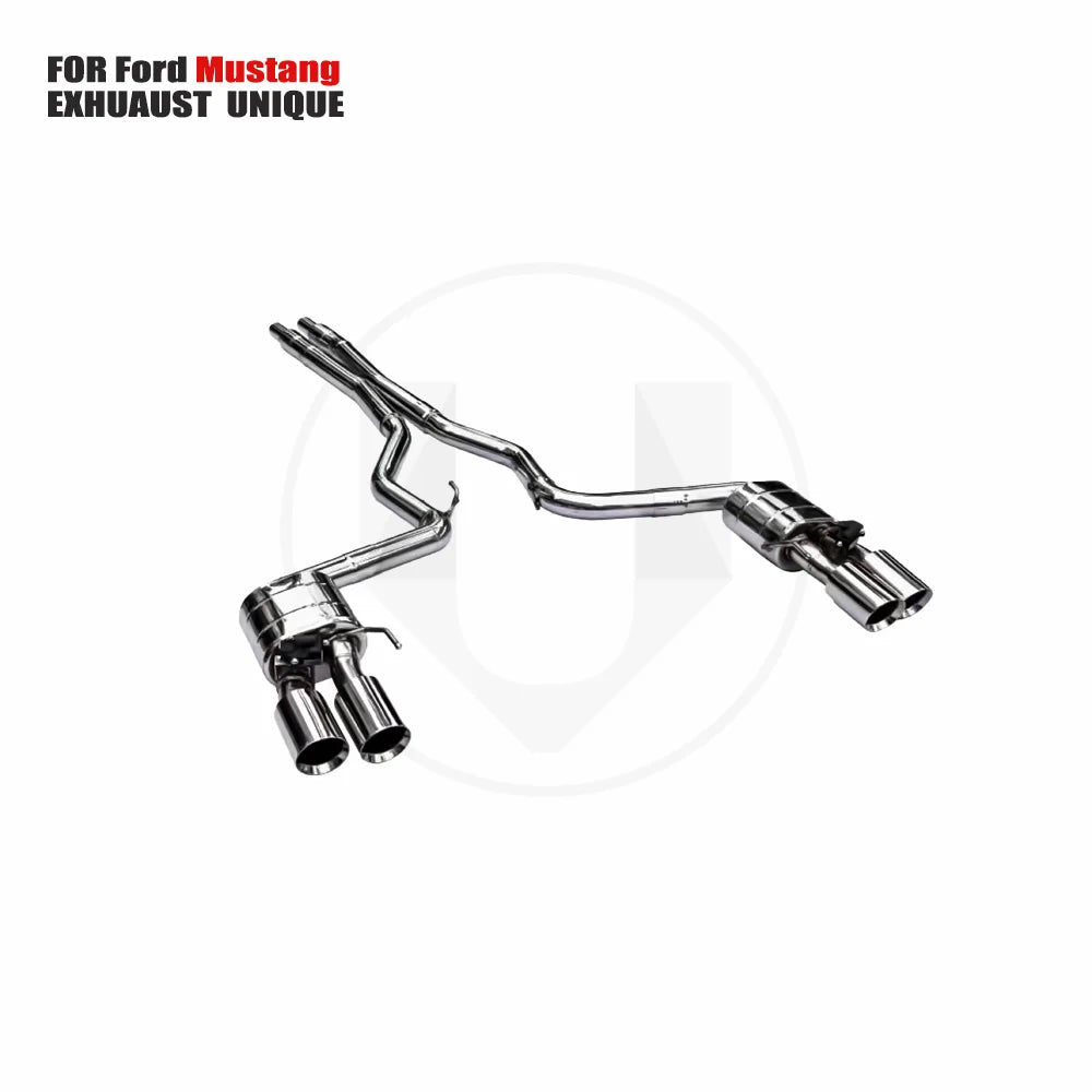 UNIQUE Stainless Steel Exhaust System Performance Catback is Suitable for Ford Mustang 3.7T  Car Muffler