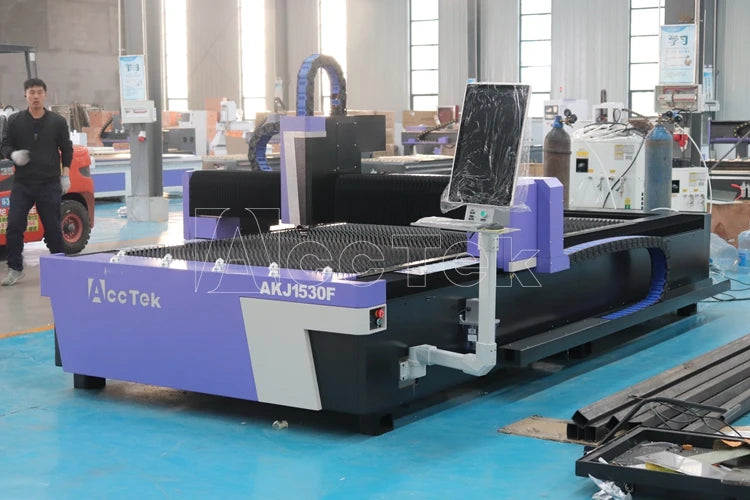 Promotion Price ! 2024 New Year Fiber Laser Metal Steel Cutting Machine CNC Laser Cutter AKJ1530F