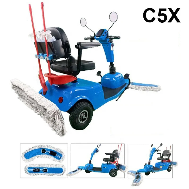 Tanjie C5 Floor Electric Scrubber Machine Cheap Price Cleaning Sweeper Machine with Trash Can Mop