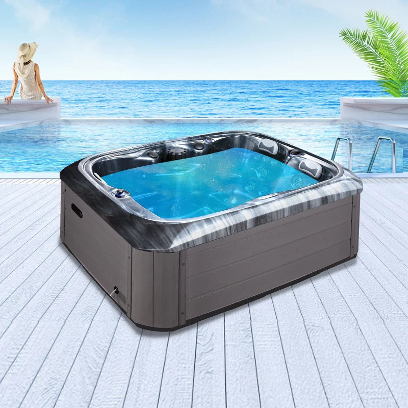 Large size bathtub, outdoor constant temperature swimming pool, Japanese style hot spring water running