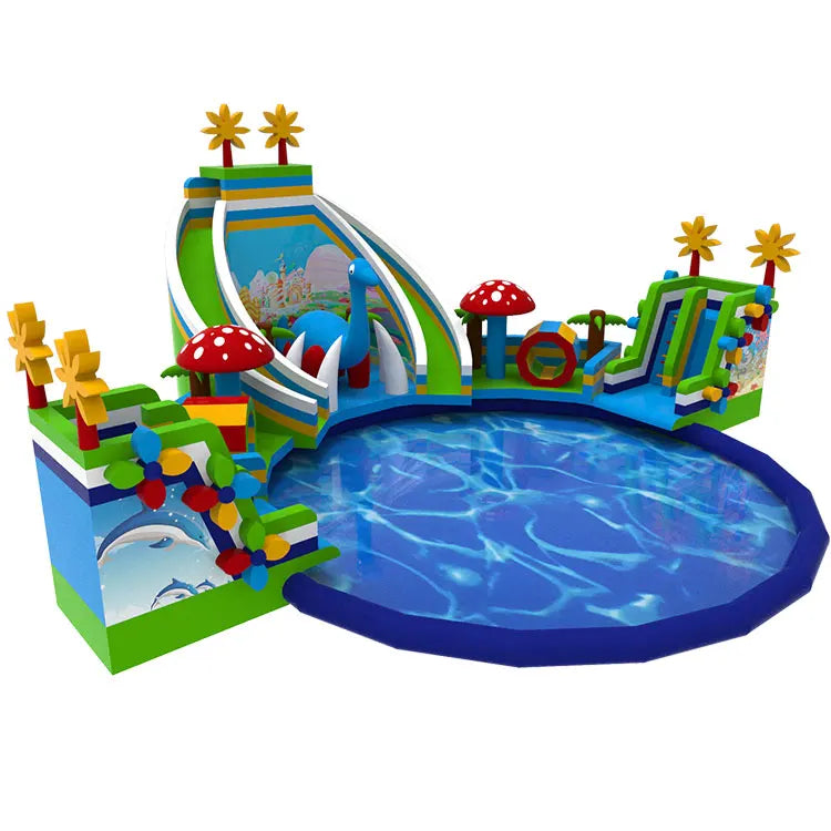 Large InflIatable Park Land Open Pool Water Park Games For Adults