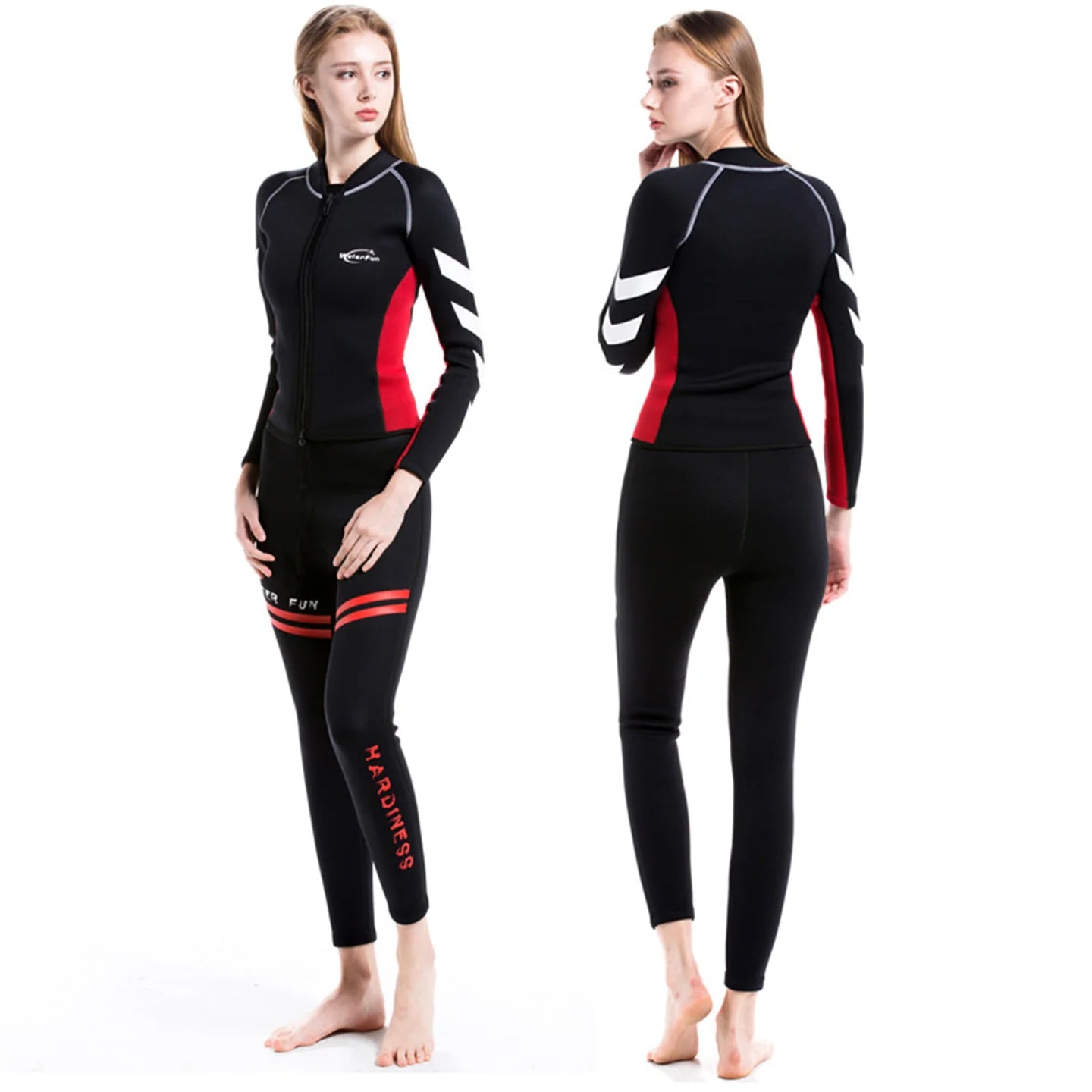 3mm Neoprene Wetsuit Men And Women's Diving Jacket Pants 2 Pieces Set Surfing Snorkeling Spearfishing Winter Thermal Swimsuit