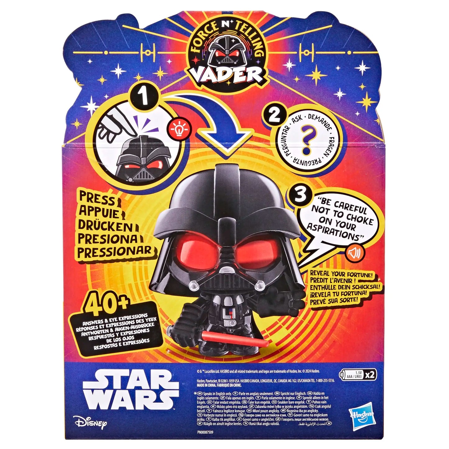 【July 31th 2024】Hasbro Star Wars Force & Telling Vader Electric Fortune Telling Darth Vader 40+ Reaction English Toys G0027