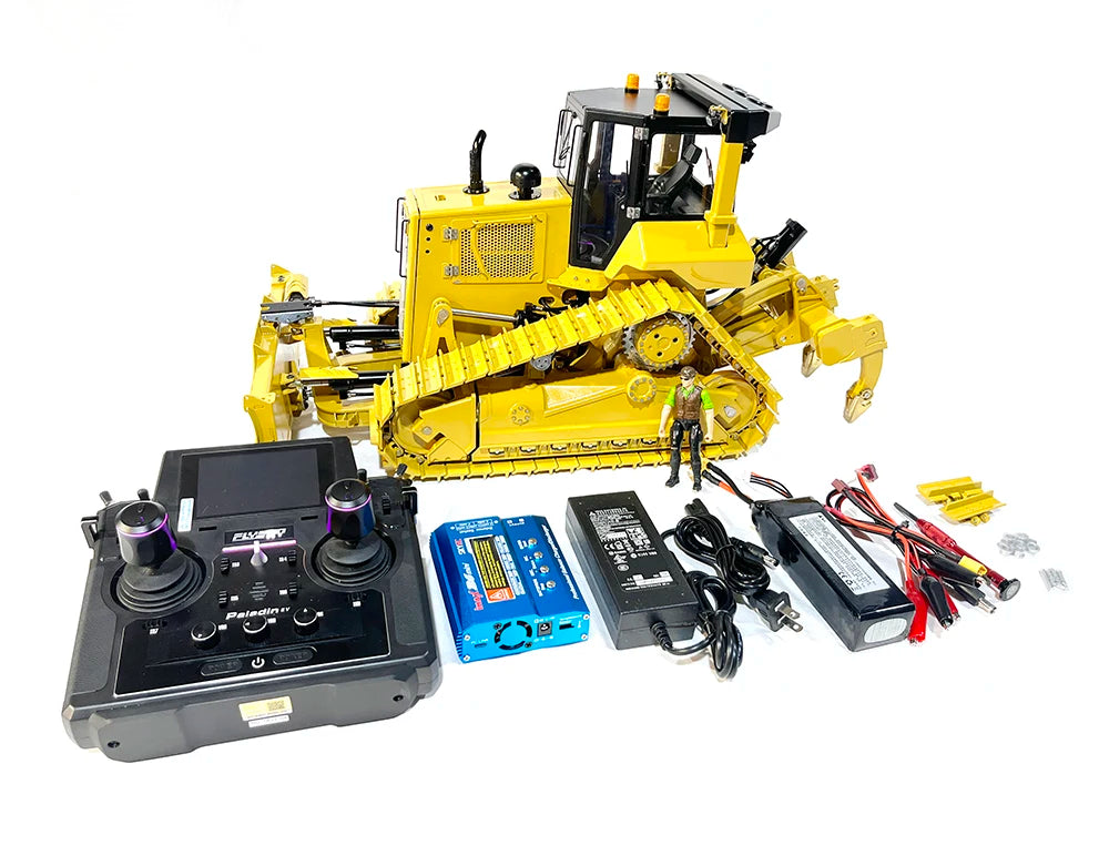 1/14 DT60 RC Crawler Hydraulic Bulldozer Full Metal Custom Color Loader Engineering Forklift Model Toy