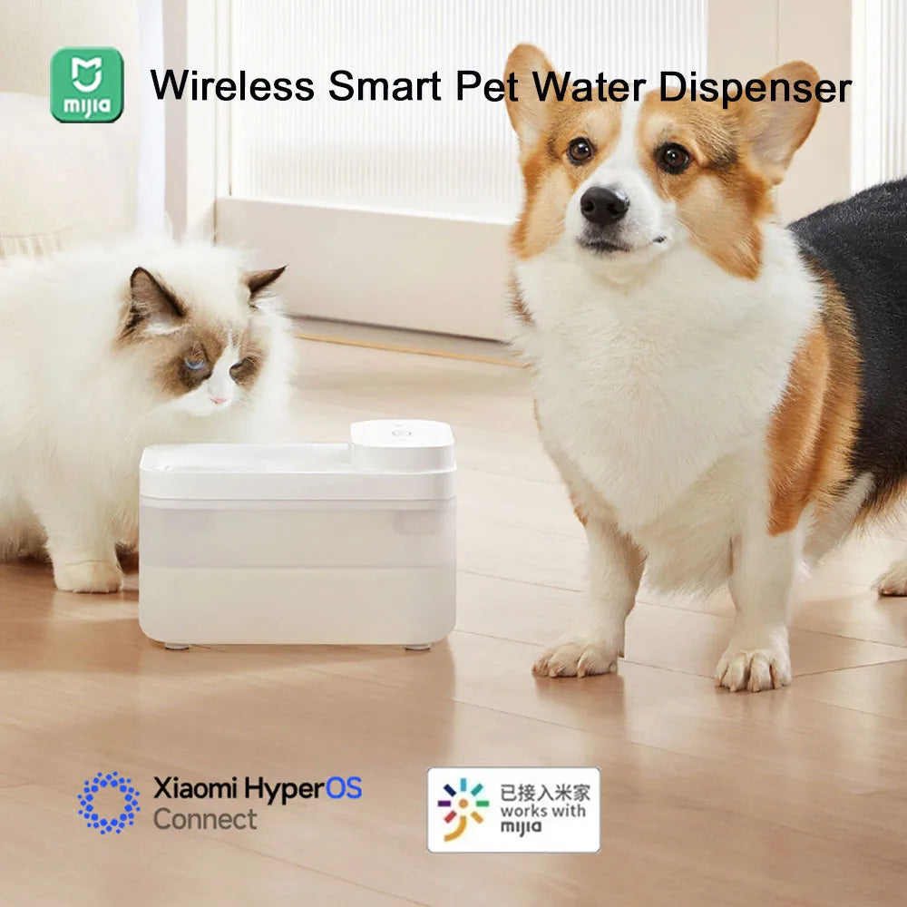 Mijia Wireless Smart Pet Water Dispenser Fountain Dog Cat Automatic Pet Mute Drink Feeder Bowl Works Mijia APP Filter Accessorie