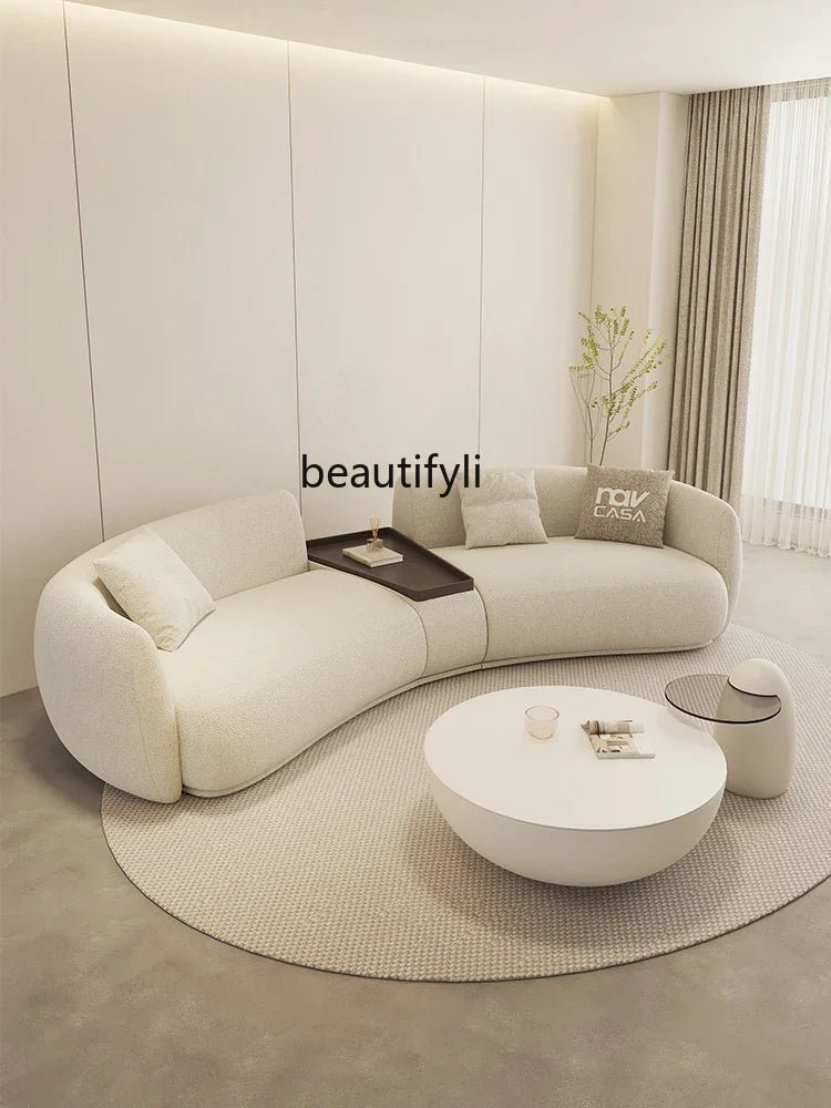 Technology Cloth Sofa Simple Modern Small Apartment Creative Curved Nordic Sofa