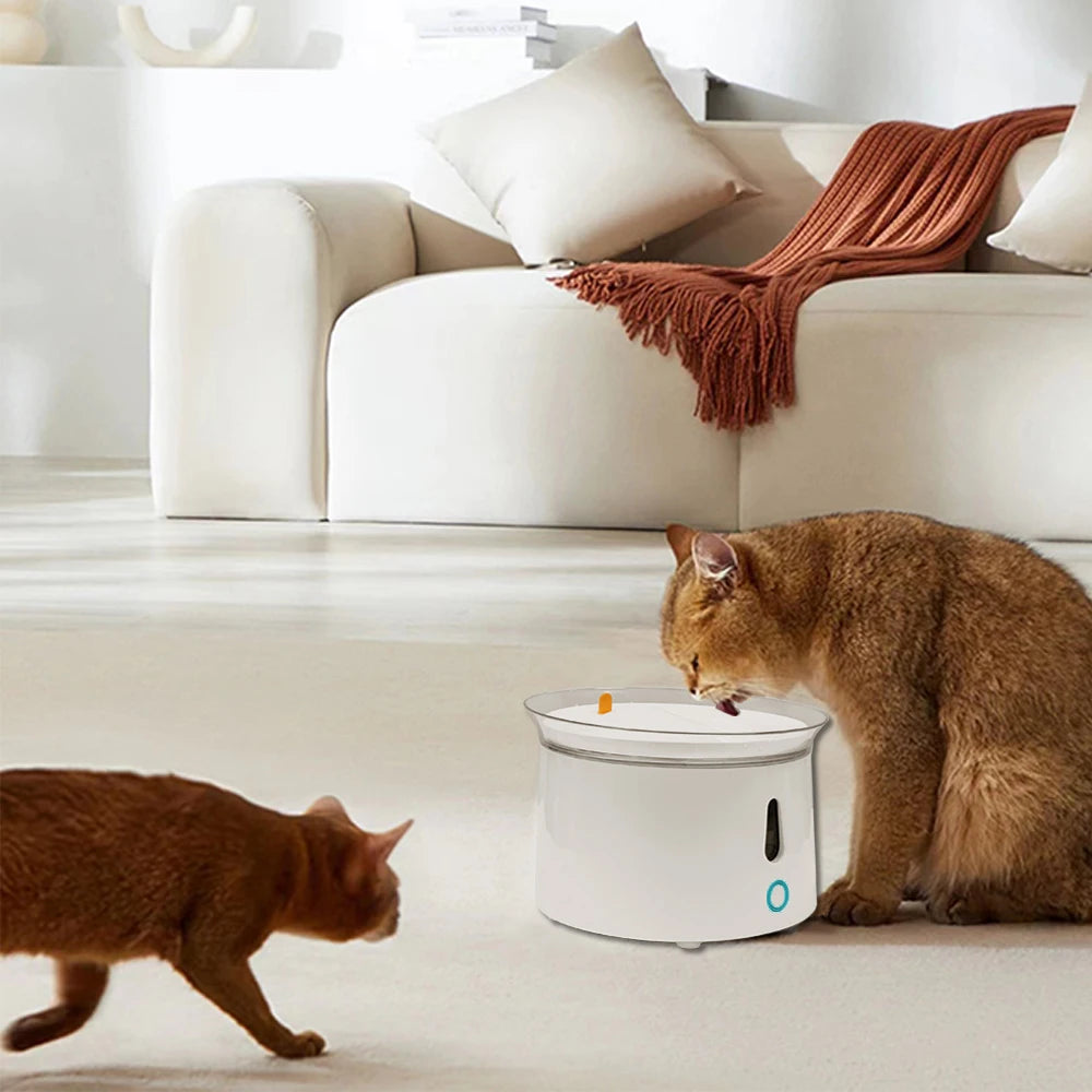 2.4L Automatic Cat Fountain Water Drinking Feeder Bowl Pet Dog Cat Water Dispenser Mute Automatic Drinking Fountain