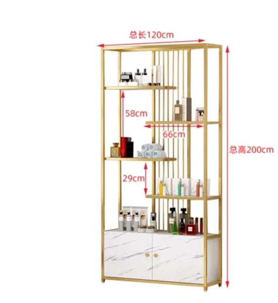 Cosmetics display cabinet Beauty salon product shelf display table Light luxury sample container nail display shelf display shel