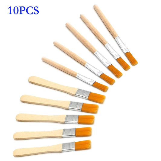 10 pieces of wood handle small brush electronic products to remove dust computer keyboard motherboard cleaning tool soft hair