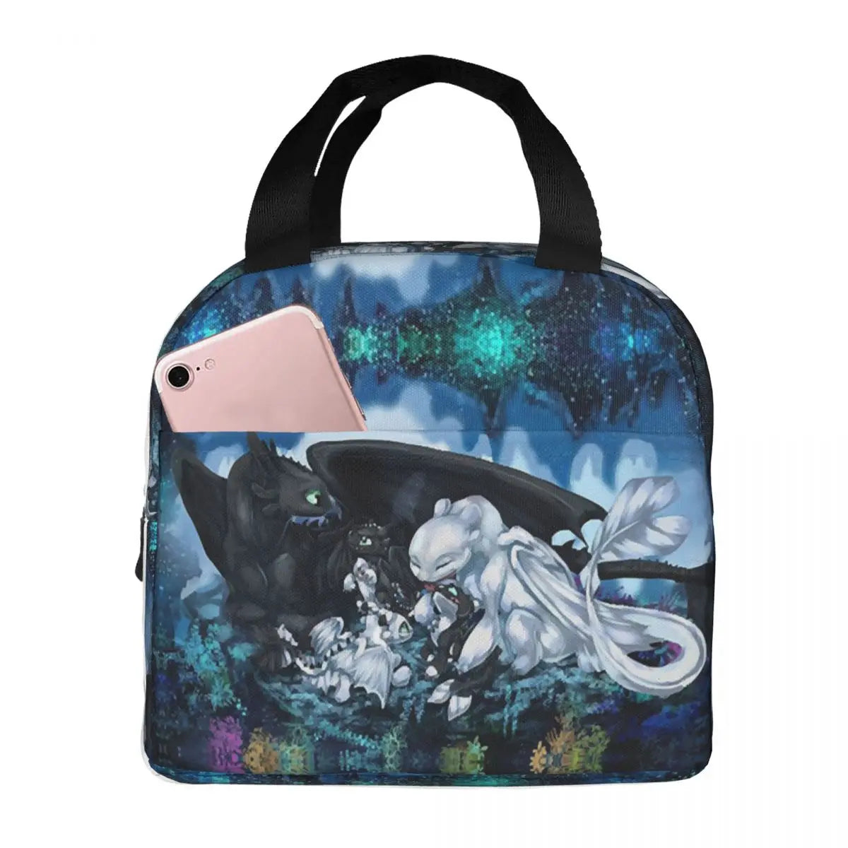 How To Train Your Dragon Lunch Bags Insulated Bento Box Lunch Tote Picnic Bags Cooler Thermal Bag for Woman Student Work