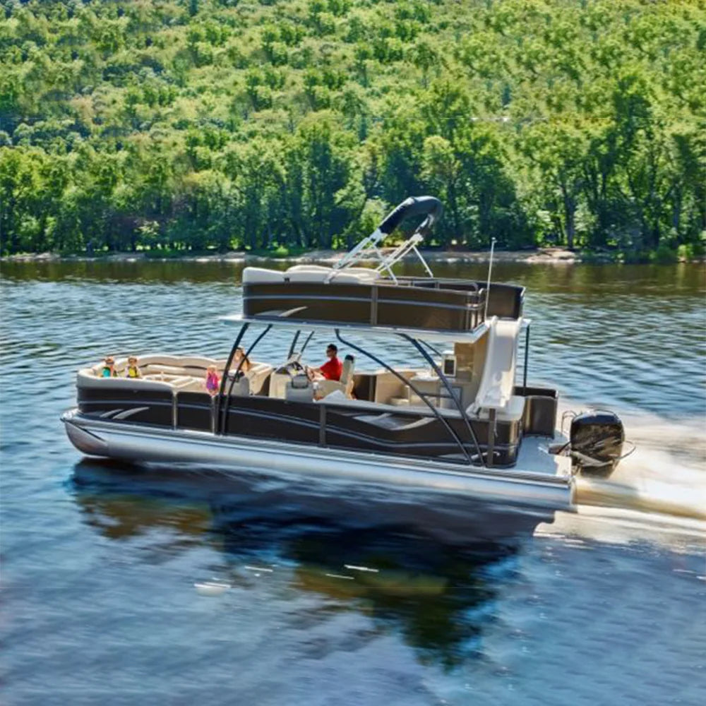 PBD-25 Double Decker Pontoon Fishing Boat Furniture Party Boat Luxury Pontoon Aluminum Pontoon Boat With Motor