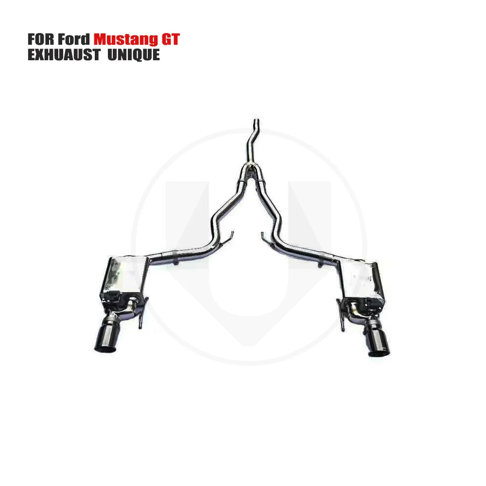 UNIQUE Stainless Steel Exhaust System Performance Catback is Suitable for Ford Mustang GT  Car Muffler