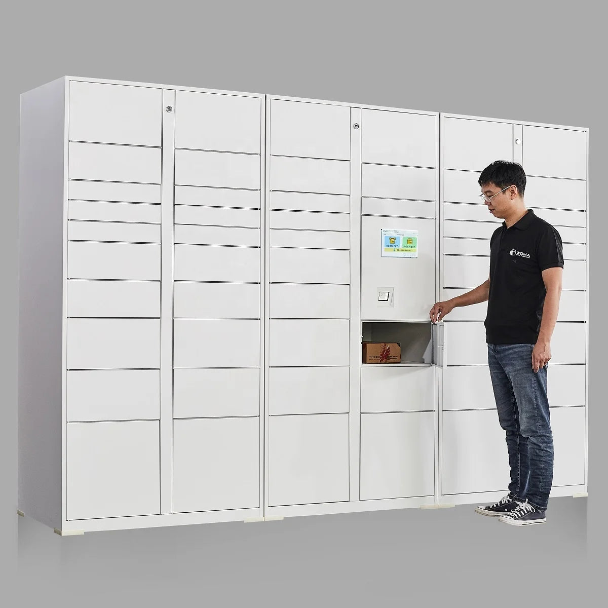 Steel Smart Storage Locker, Outdoor Electronic Parcel Delivery