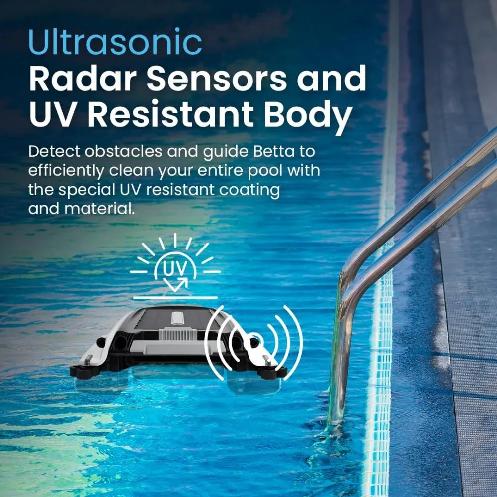 Solar Powered Automatic Robotic Pool Skimmer Cleaner with 30-Hour Continuous Cleaning Battery Power