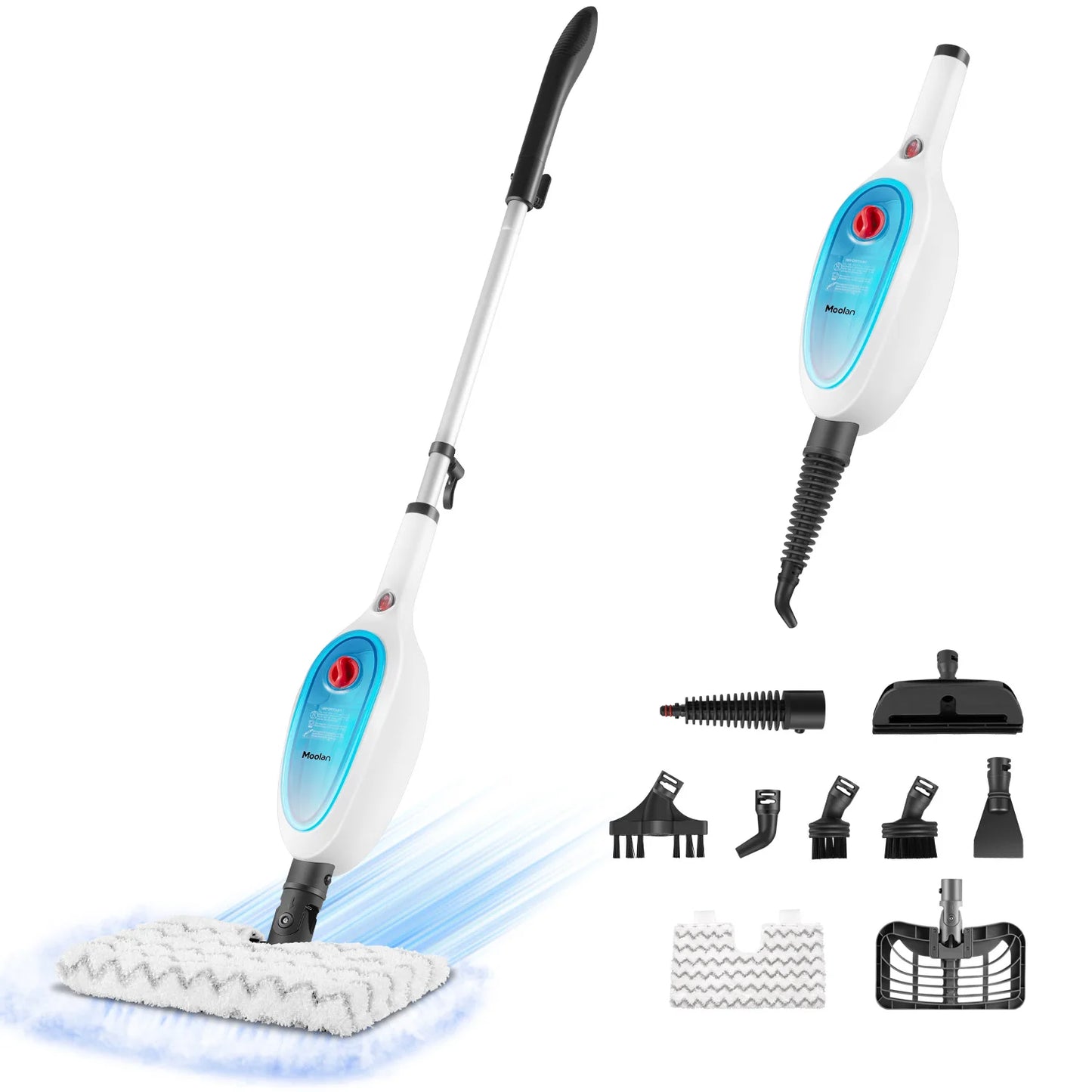 10 in 1 Multi-Purpose Powerful Steam Mop Detachable Floor Steamer for Hardwood/Tile/Laminate All Floors Cleaning Whole Home Use