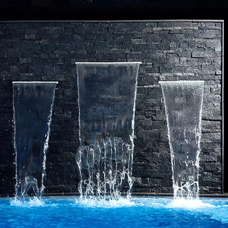 Indoor acrylic stainless steel water cascade waterfall curtain