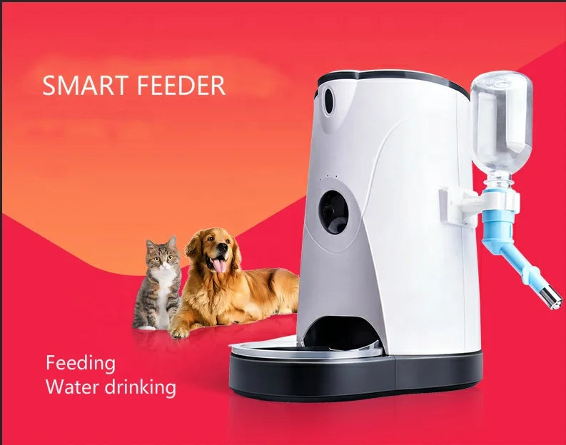 Automatic Feeder With Camera Pet Food And Water Bowl Smart Intelligent Dogs And Cats Feeder Controlled On Mobile APP