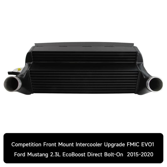 Tuning Competition Intercooler  Fits For EVO1 Ford Mustang EcoBoost  2.3L 2015-2020 Silver/Black