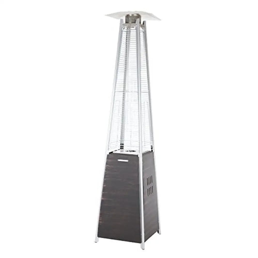 40K BTU Pyramid Flame Propane Patio Heater with Wheels Portable Outdoor Heater Winter Gatherings Electronic Ignition 10-Hour