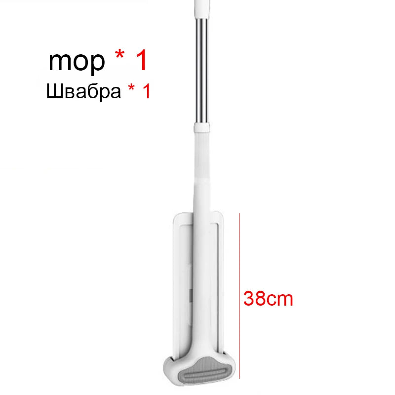 Squeeze Flat Mop Wet Dry Replacement Magic Self-squeezer Mop Magic Mop No Hand Wash Household Cleaning Tools Home