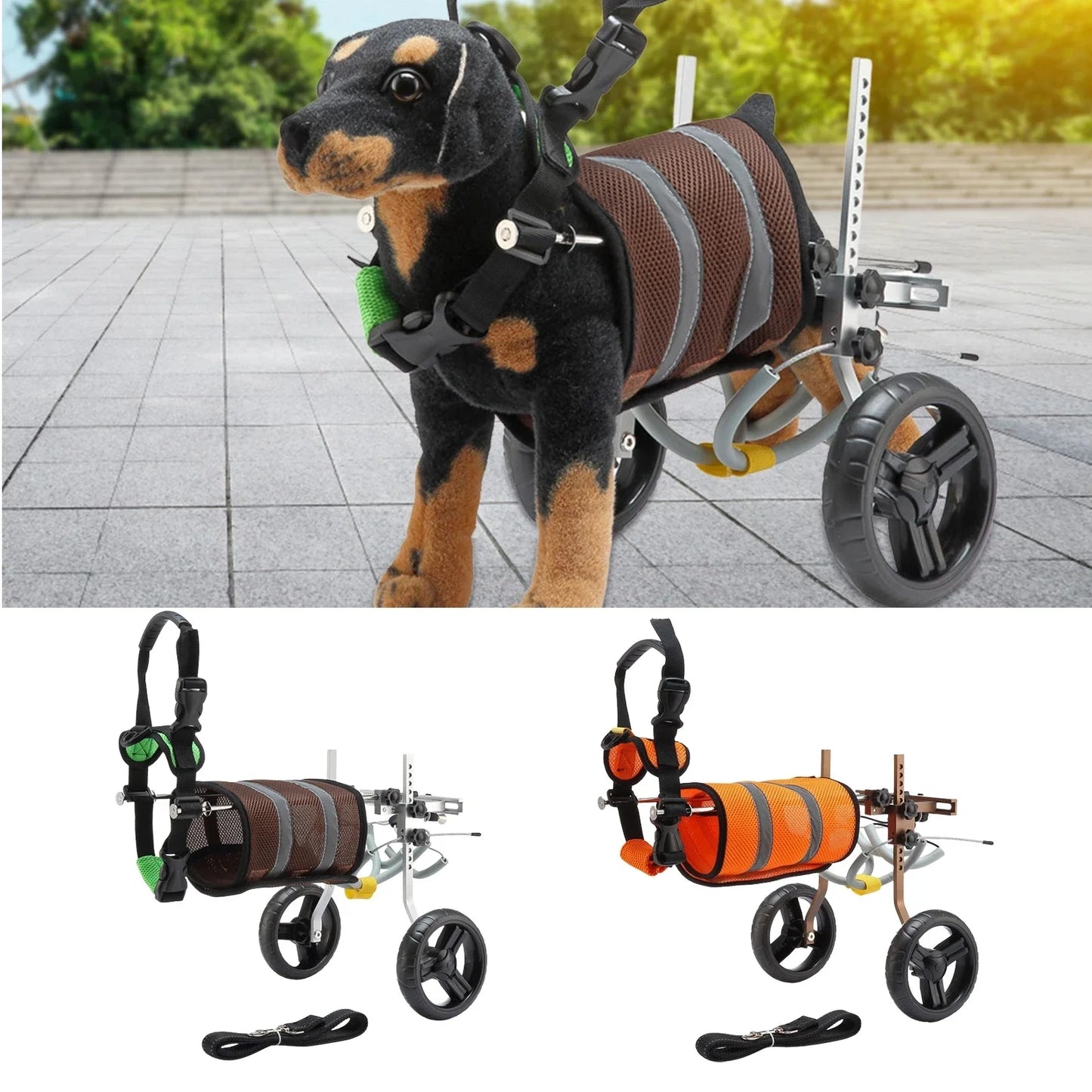 OEM Adjustable DogWheels Chair Pet Mobility Handicapped Pet Dog wheelchair