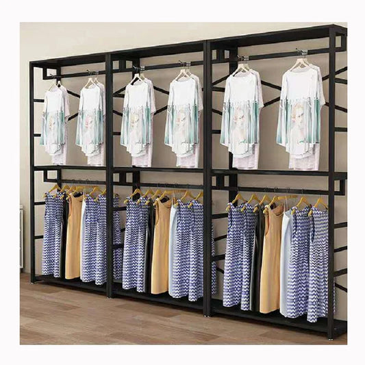 Wood Retail Clothing Display Rack Men's Clothing Stores Fixtures Suit Display Furniture For Men Clothes Shop