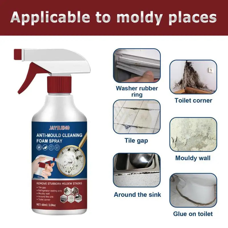 Mildew Remover Spray Ceiling mold Cleaning Agent Wall Floor Mould Stains Remover All-purpose Active Foam Mildew Cleaner