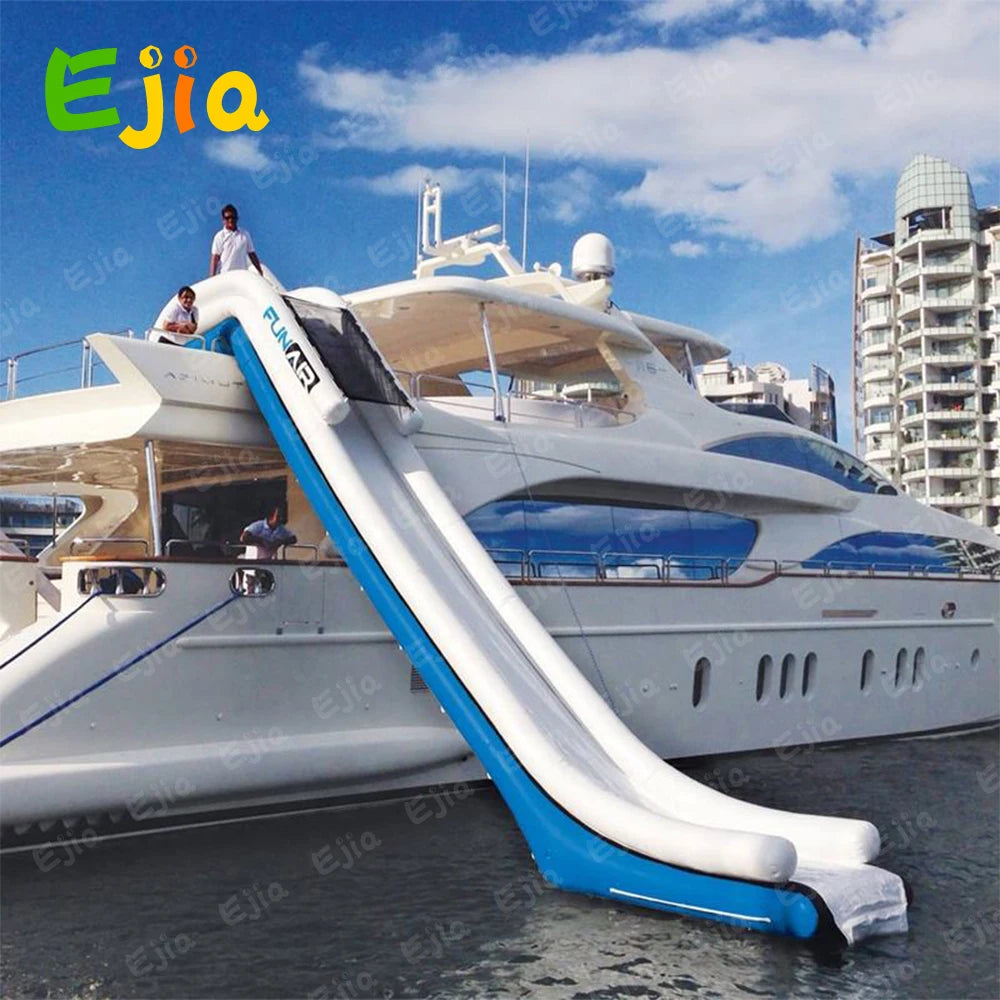 Inflatable Water Yacht Slide,Inflatable Dock Slide For Boat Water Play Equipment