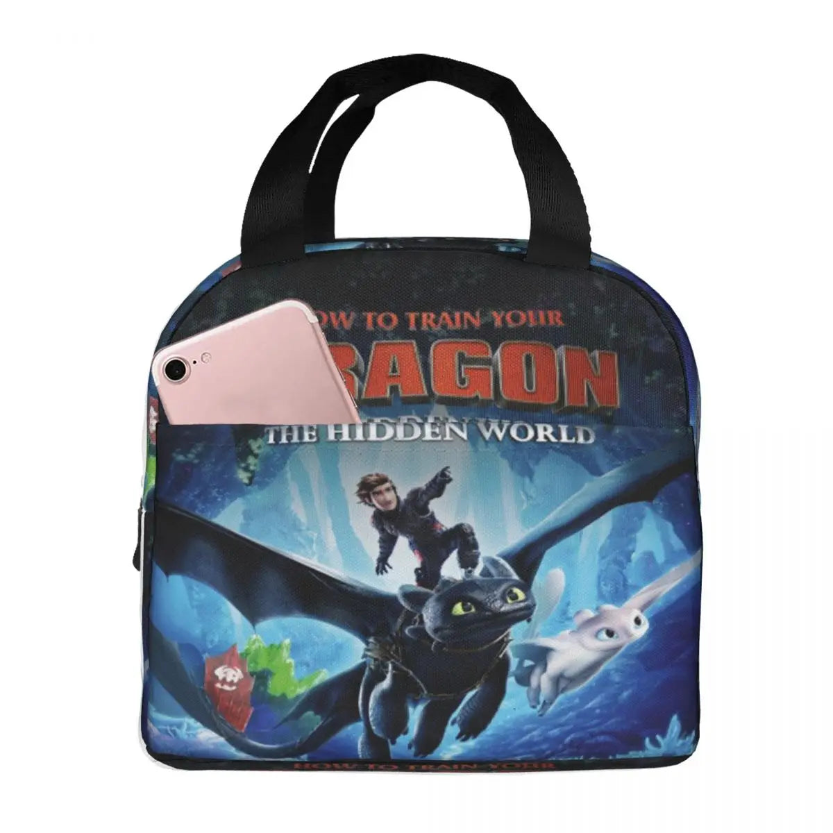 How To Train Your Dragon Lunch Bags Insulated Bento Box Lunch Tote Picnic Bags Cooler Thermal Bag for Woman Student Work