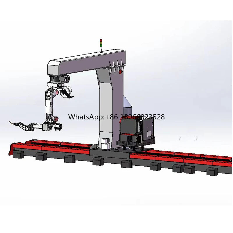 Steel structure industry Programming without teach pendant Support customization 6-9 Axis Welding robot station