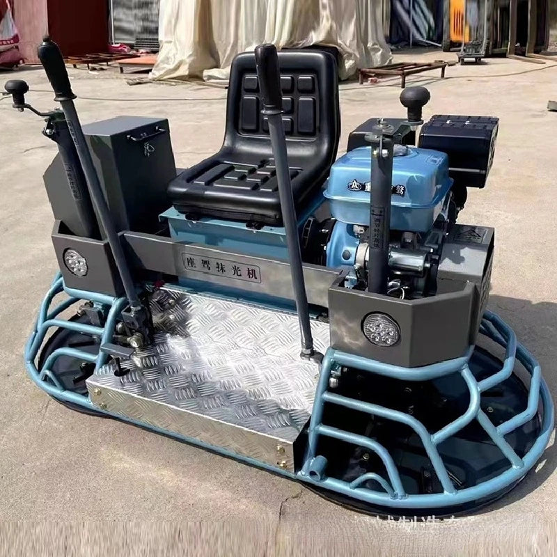 Road Grinder Seat-mounted Gasoline Trowel Road Concrete Double-disc Trowel Automatic Driving 100-type Car Smoothing Machine