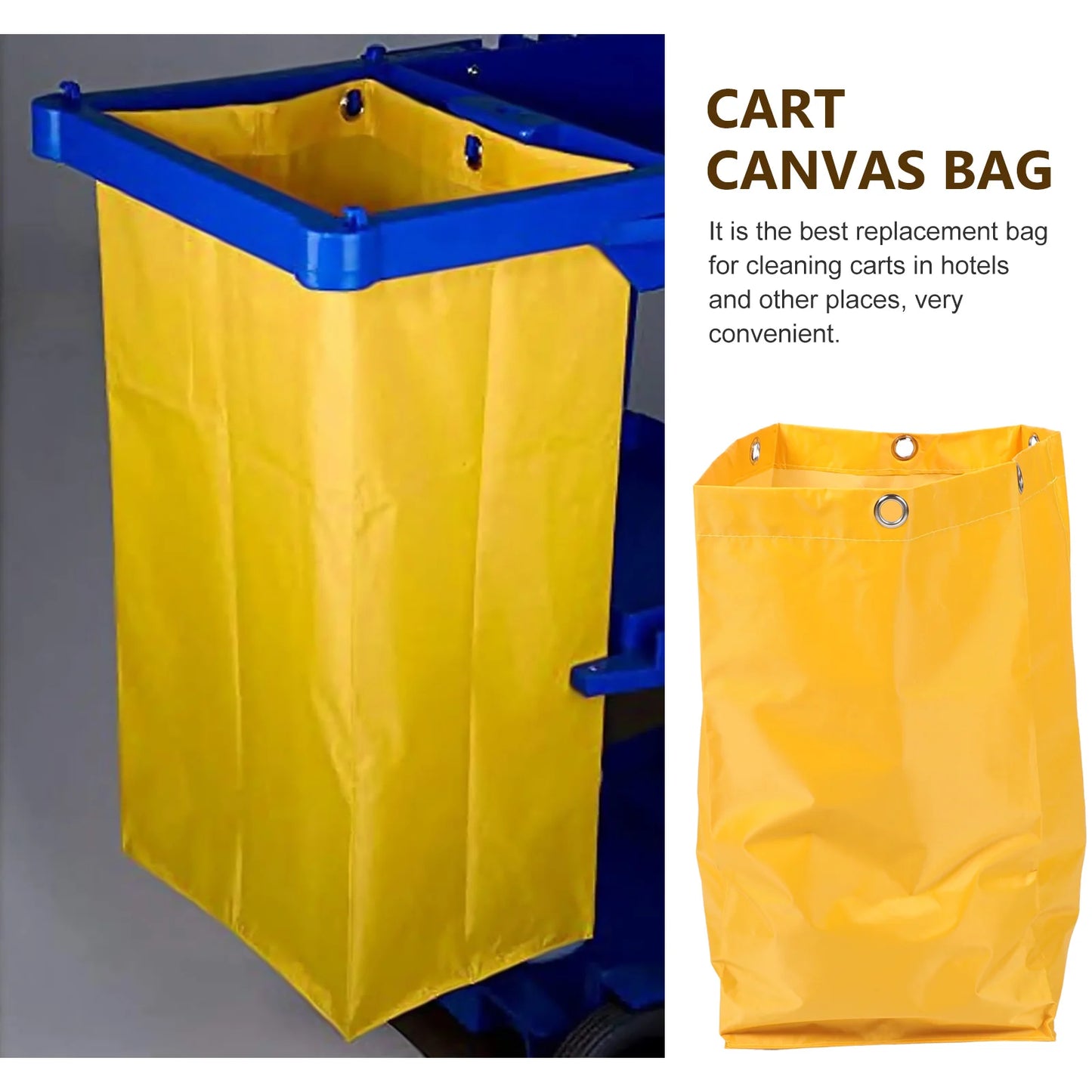 Canvas Bag Cleaning Car Replacement Garbage Cart Janitorial Pouch Trash Bags for Housekeeping Outdoor