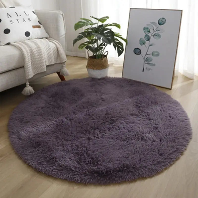 Living Room Rugs Aesthetic Bedroom Round Carpet Decoration Furry Comfort Carpet  Home Decor Pink Foot Mat Area Rug 2023 New