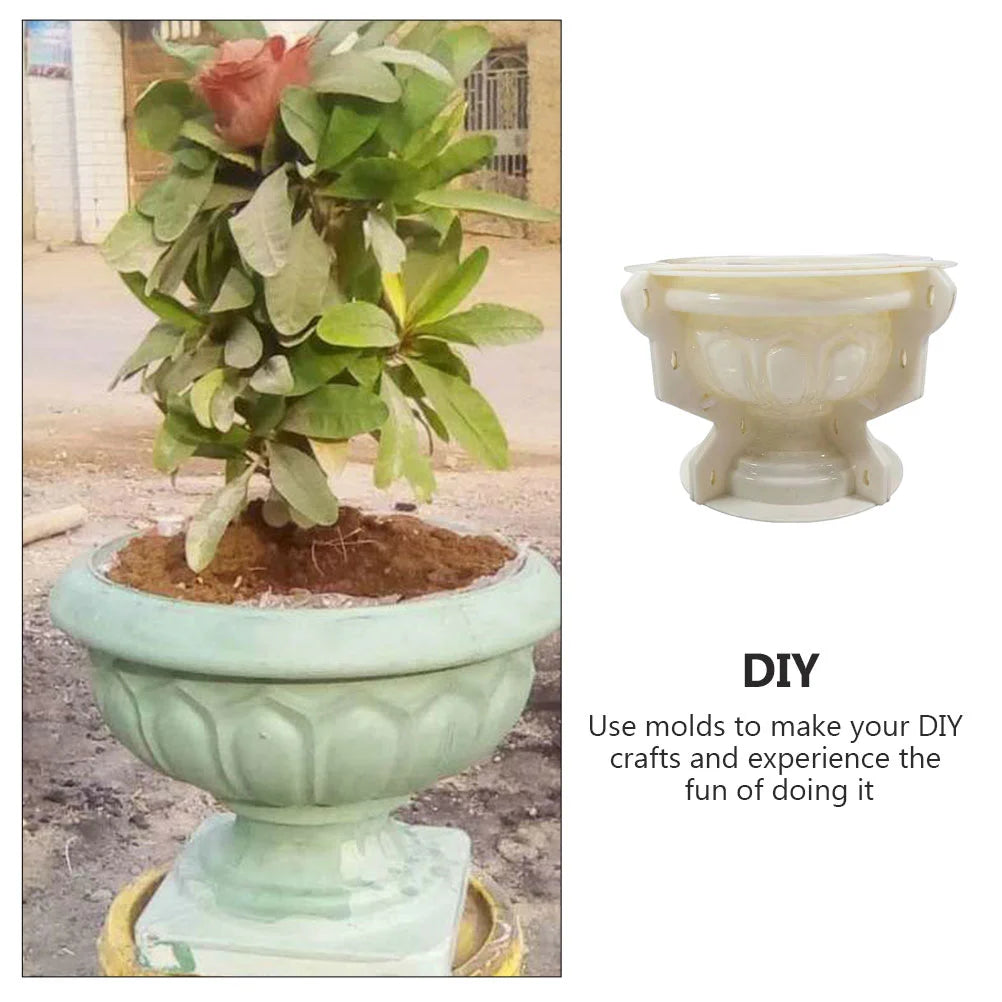 Flower Pot Molds Epoxy Resin Moulds DIY Crafts European Style Flowerpot Handmade Bonsai Model Form Concrete