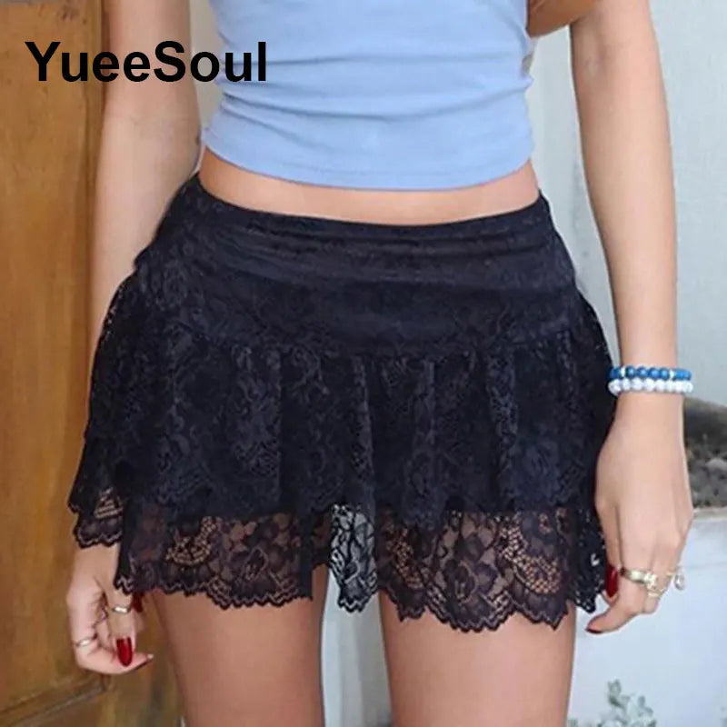 Gothic Mini Skirts 2024 New Harajuku Punk Goth Dark Grunge Y2K High Waist Women Skirts 2000s High Street Women's Skirt