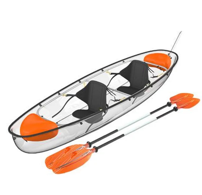 Hot sale  transparent canoe kayak clear Boat 2 person