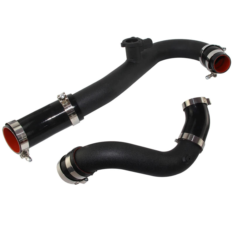 Intercooler Charge Piping Hose Kit Compatible Fit for Ford Mustang EcoBoost 2.3L 2015-2022 Silver/Black