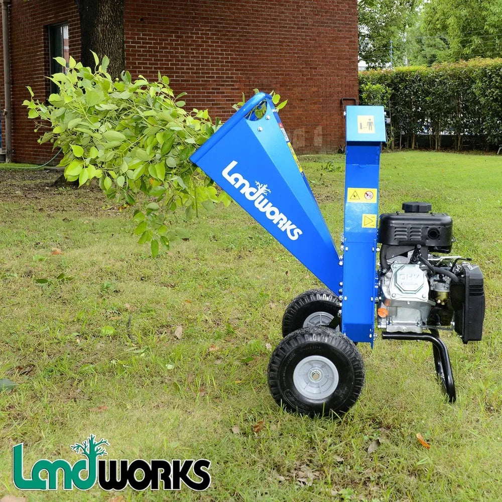 Mini Wood Chipper Shredder Mulcher Heavy Duty 7HP Compact Design 3" Inch Max Capacity