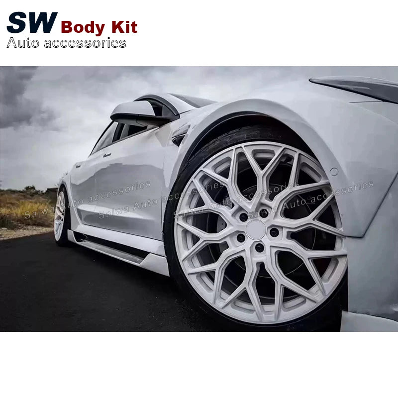 High Quality IMP Style Wide Body Kit For Tesla Model 3 Upgrade Front And Rear Bumpers Side Skirts Auto Parts Performance Kit