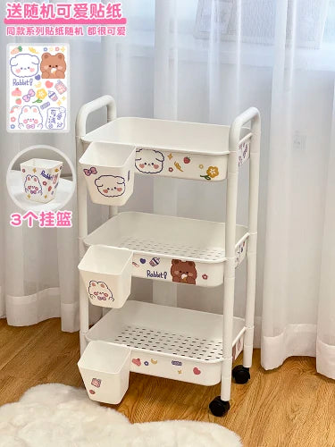 Laundry Tool Salon Trolley Cart Storage Wheels Housekeeping Rolling Cart Mobile Kitchen Mini Candy Wyspy Kuchenne Furniture SQC