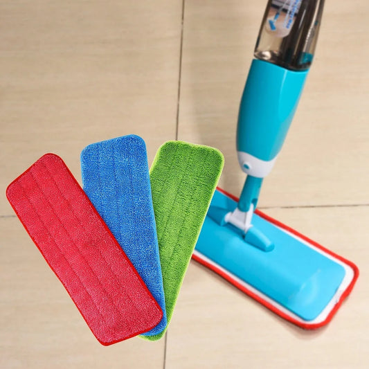 Spray Mop Cloth Pads Microfiber Reusable Head Floor Tile Window Cleaning Water Rags Paste Style Household Accessories