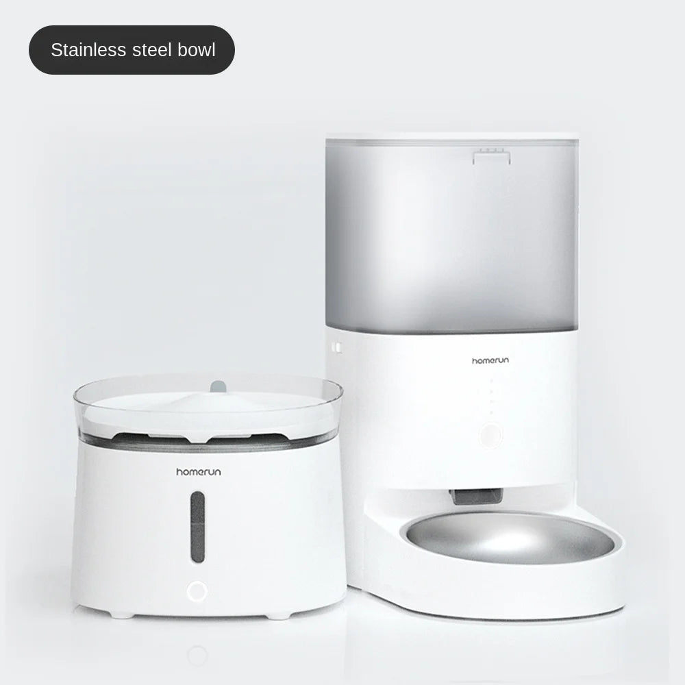 Automatic Food Dispenser Wireless Sensor Water Fountain Timing and Quantitative Intelligence Dog Bowl Small Animals Products