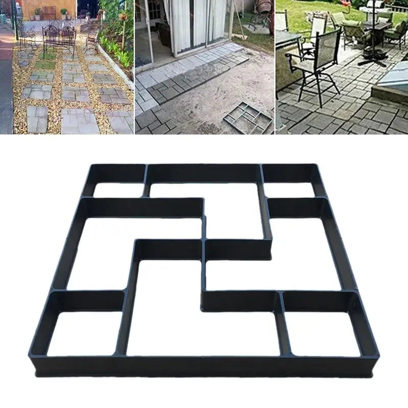 DIY Paving Brick Mould Waves Shaped Walk Maker Reusable Concrete Path Maker Mold Stepping Stone Paver For Lawn Patio Yard Garden